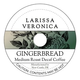 Gingerbread Medium Roast Decaf Coffee (Single Serve K-Cup Pods) (Gourmet, Naturally Flavored, Whole Coffee Beans) (12 pods, ZIN: 572841)