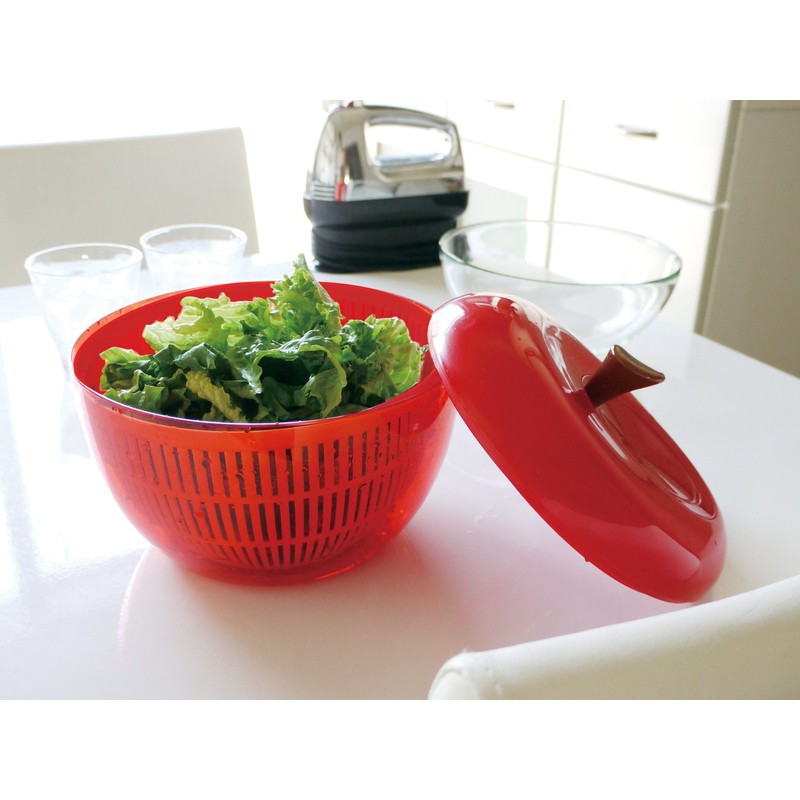 Contemporary Department Vegetable Colander, Apple Salad Spinner, Small, Green K333-GR