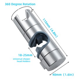 Shower Head Holders, BBLIKE Hand Shower Bracket Replacement 18-25MM Adjustable Replacement Shower Holder Chrome Plated Shower Bracket