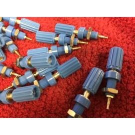 1463-105  H H SMITH ABBATRON  BLUE  Insulated Panel Mount Binding Post 5 PCS