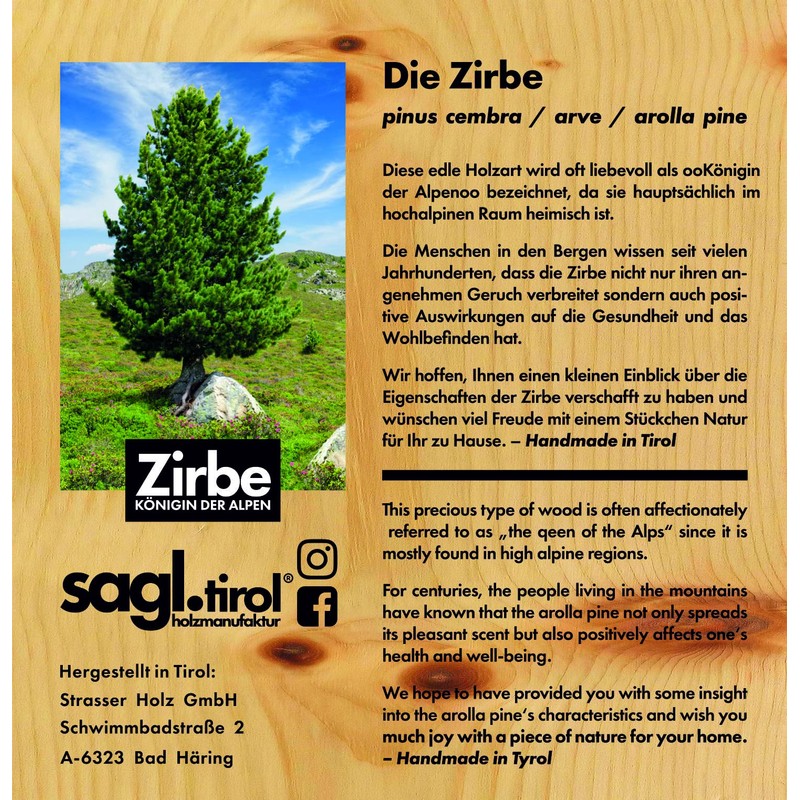 sagl.tirol holzmanufaktur Pine Heart with Purple Bow Weil i di