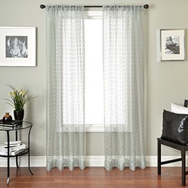 Softline Home Fashions Windsor Honeycomb Series Window Panel, Antique Blue, 55 x 96