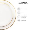 MATANA - 25 Premium Multi-Use Plastic Dessert Side Party Plates