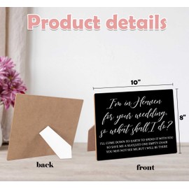 I'm In Heaven for Your Wedding, Minimalist Wedding Memorial Sign, Wedding Table Decor for Wedding Reception, Anniversaries Reunions,Funeral, Engagement Party, In Memory of Loved One Gifts,12