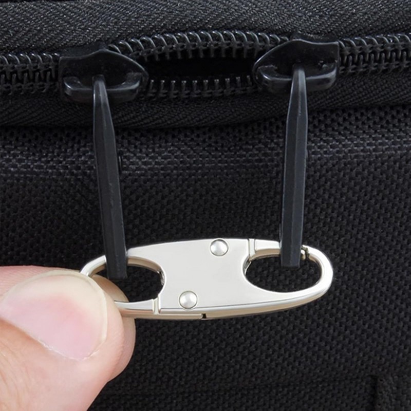 8Pcs Anti Theft Zipper Clips Small Double Carabiner Clip Alloy