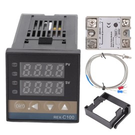 Digital PID Thermostat Temperature Controller Long 100V‑240V and 3.3ft M6 Imperial K Type Thermocouple Relay Module 25A