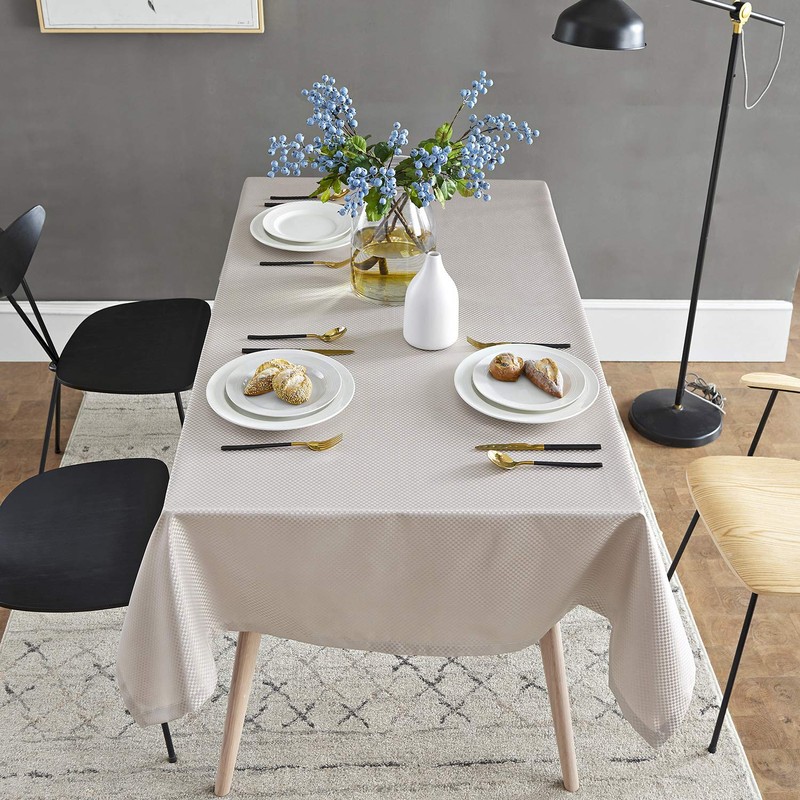 HSYLYM Waterproof Table Cloth Rectangular Polyester Washable,Plain Table Cover Suitable