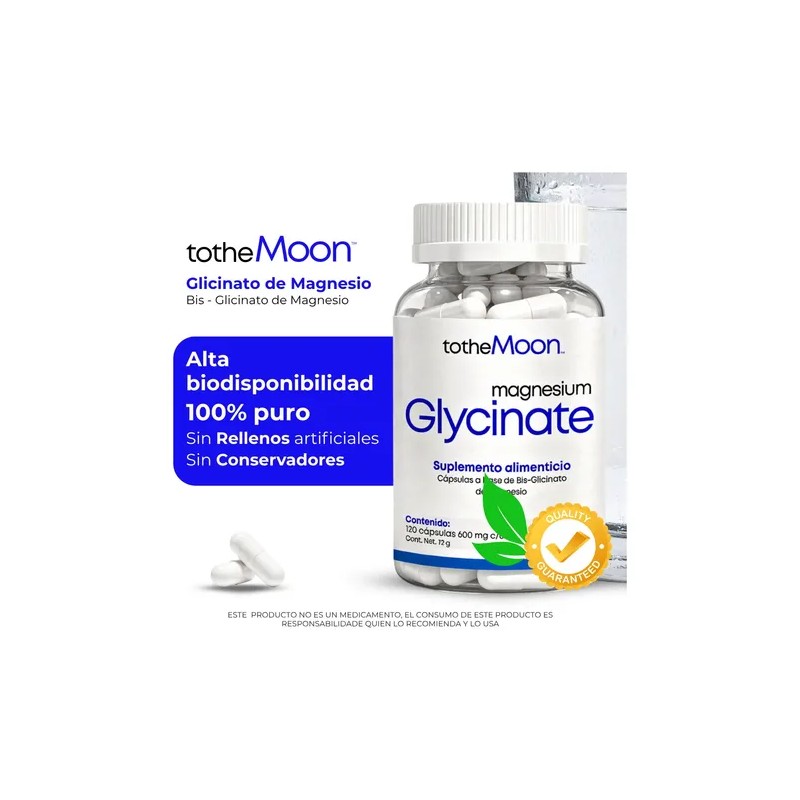 Bis Glicinato De Magnesio 240caps 600mg Tothemoonmx
