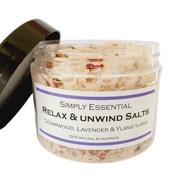 Simply Essential Relax & Undwind Bath Salts Soak with Cedarwood, Lavender & Ylang ylang 500g