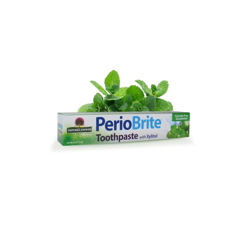 Natures Answer | Pasta de dientes PerioBrite Coolmint de 4