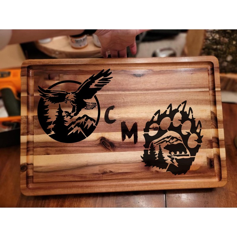 Forest Animal Stencils Bear Deer Stencils for Wood Burning Reusable