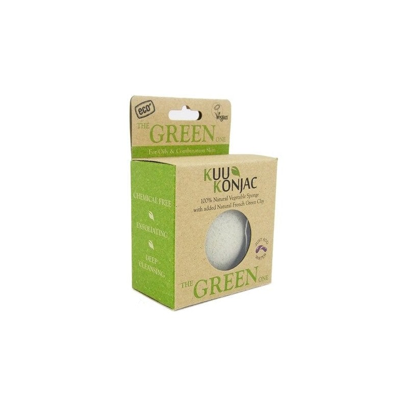 KUU Konjac sponge - french green clay for normal-oily skin