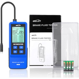 BELEY Brake Fluid Tester Digital Automotive Moisture Boiling Point Detector for DOT3,DOT4,DOT5.1 Brake Fluid with 2.8" Display, Audible Alarm, High-Precision Probe B10