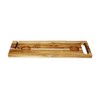 EcoDecors Eleganto 30" Live Edge Solid Teak Bath Caddy Tray