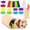 AMFUN Montessori Toy from 1 Year, Colour Sorting Game, Wooden