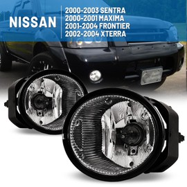 Fog Lights compatible for Nissan Sentra 2000-2003 Maxima 2000-2001 Frontier 2001-2004 Xterra 2002-2004 Driver Passenger Replacement Lamps Assembly