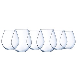 Luminarc Grand Estate 18.75 Ounce Stemless Red Wine Glass, Set of 6