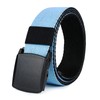MLEXIS Non-Metal Plastic Buckle TSA Belt Airport Friendly Colorful Web
