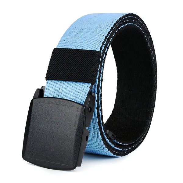 MLEXIS Non-Metal Plastic Buckle TSA Belt Airport Friendly Colorful Web