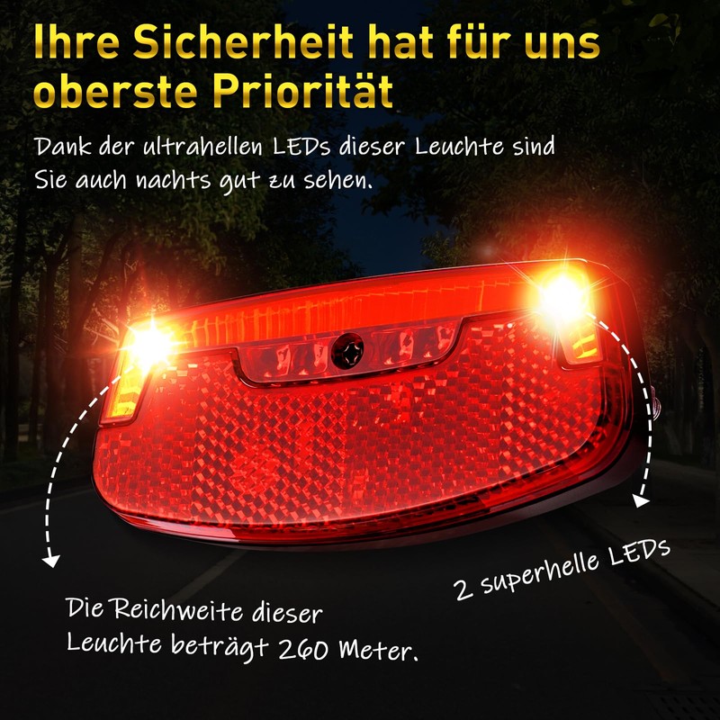 LED Bicycle Light Bicycle Rear Light for E-Bike | Pannier