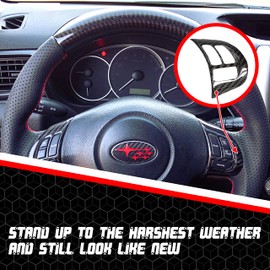 GOGOCARBON Steering Wheel Trim Control Button Cover Cap for Subaru Impreza WRX STI 2008-2014 Models Lightweight Strong with UV Resistant Clear Coating Real Dry Carbon Fiber(2PCS/Pair)
