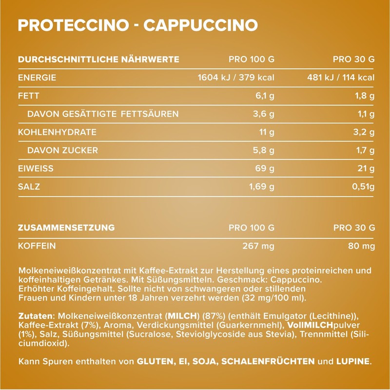 IronMaxx Proteccino – Cappuccino 500g Beutel | Protein Kaffee mit