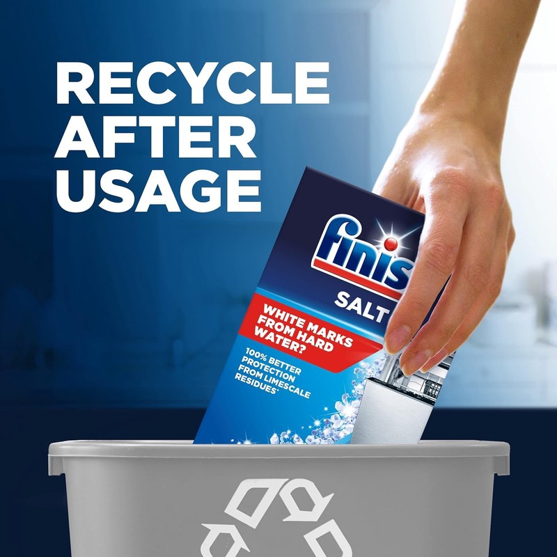Finish Dishwasher Salt Helps Soften Water to Prevent Limescale and