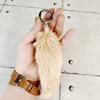 Tail Key Chain Fur Charm Tail Faux Fur with Strap
