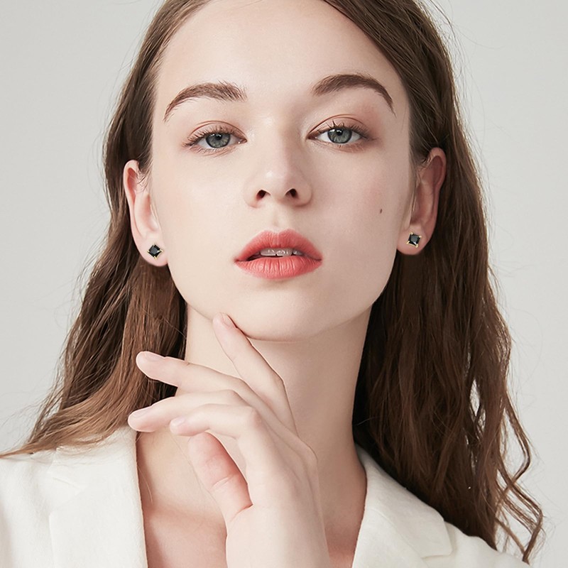 NEWITIN 6 Pairs Stainless Steel Magnetic Stud Earrings for Men