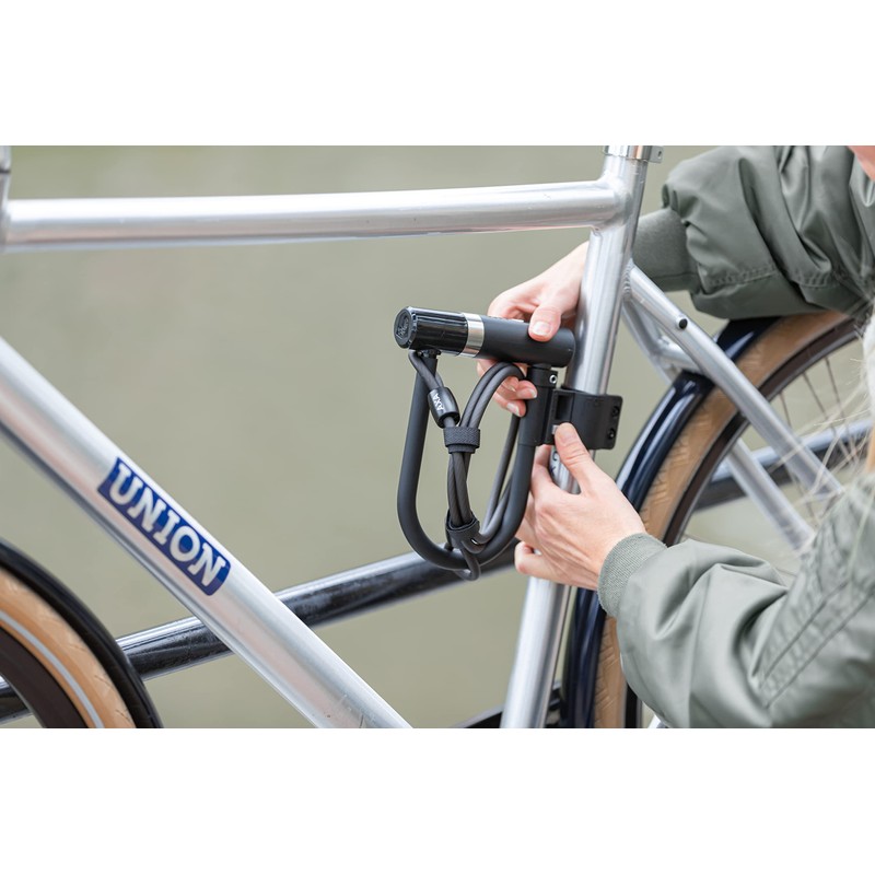 AXA Newton U-Lock Mini Cable - Black, 150mm x 14mm