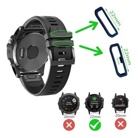 10pcs 22mm Watch Band Keeper Loops Compatible with Garmin Replacement Rings | for Garmin Fenix 5/5 Plus/6/7, Instinct 1/2, Forerunner 935/945/955/965 
