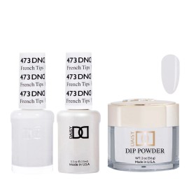 DND Duo Gel+Dap & Dip Trio Matching #473 French Tips Hot Color 2023