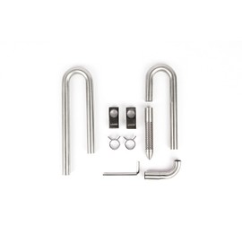 LANDEN 304 Stainless Steel Lily Pipes with Clamps for Rimless Glass Aquarium, Inflow and Outflow Set (Pipe Diameter 12mm)…