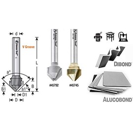 Amana Tool - RC-45714 V-Groove Insert 90 Deg. Double Edge Folding for Shaping Composite PA