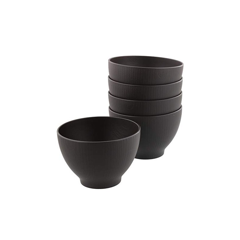 Tableware East Wood Grain Soup Bowl Small 360cc Dark Brown