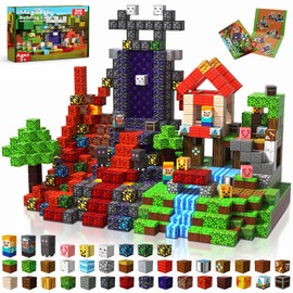 Magnetopia 200PCS Magnetic Building Blocks - Stacking Magnets for Kids, Sensory Toy for Toddlers STEM Learning, Birthday Gifts for 3-10 Years Old Boys Girls, Magnetic Blocks for Kids Ages 4 5 6 7 8