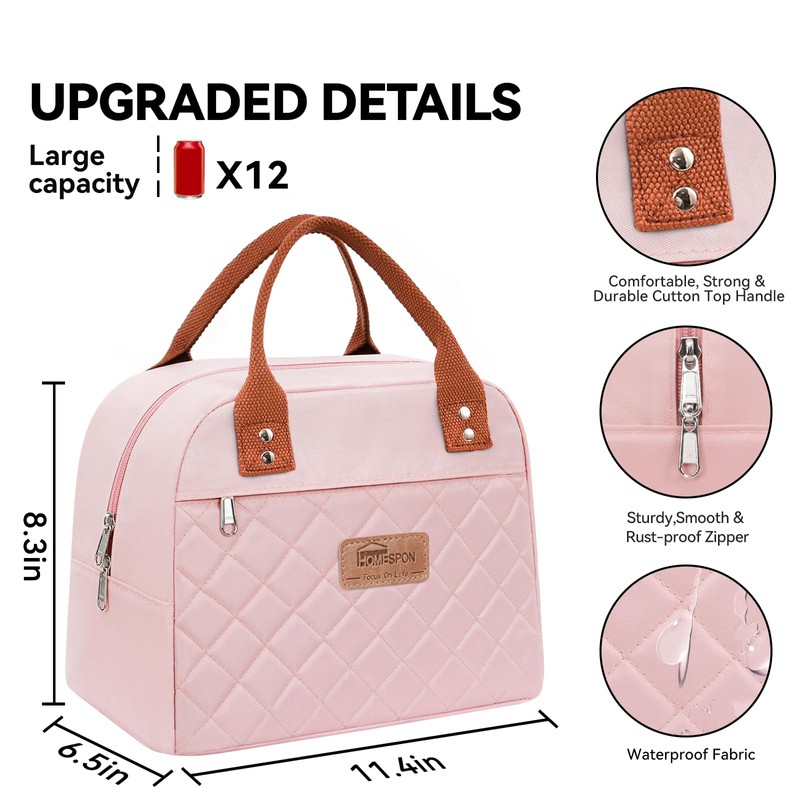 HOMESPON Insulated Lunch Bag for Women Men Adults Lunch Tote