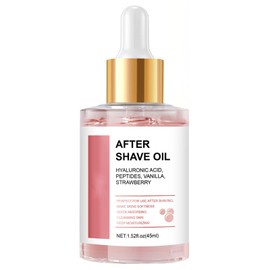 Yniquet After Shave Oil Women for Smooth Skin, Strawberry Shaving Oil with Hyaluronic Acid, Prevent Ingrown Hairs & Dryness, Soothes & Hydrates 1.52 Fl Oz