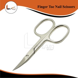 LAJA IMPORTS Professional Finger Toe Nail Scissors Curved Arrow Steel Manicure Cuticle Nail