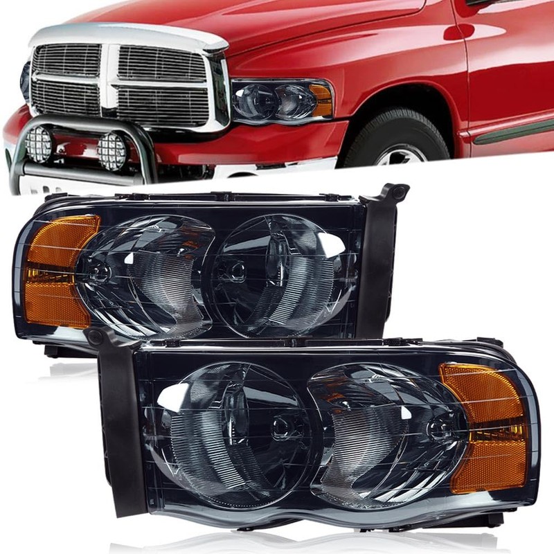 G-PLUS Headlights Assembly, Compatible with 2002 2003 2004 2005 Dodge
