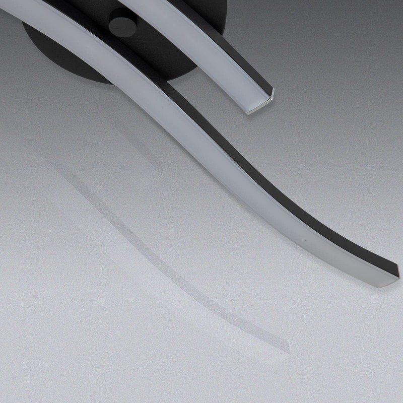 EDISLIVE Modern Dimmable LED Ceiling Light Curved 2 Light 22.5