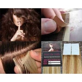 20 Pieces X 22" inches Remy Seamless Tape In Skin weft Human Hair Extensions Color 7G/9G Strawberry Blonde Mix Light Blonde