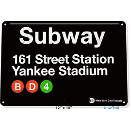 DOGT TIN Sign Subway 161 Yankee Stadium Metal New York Street Garage Vintage TIN SIGN 7.8 * 11.8 inch(L * W)