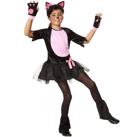 dressforfun 900472 Pink kitten costume | Cat themed outfit with tulle dress and accessories | Animal fancy dress with paw gloves and cat ear headband