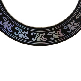 HEYXI Hard PVC e Sound Hole Rosette Inlay for 38 39 inch Acoustic Guitars Decal