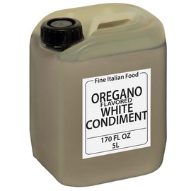 Oregano Flavored White Balsamic Vinegar of Modena, Bulk, Catering, Restaurant-Quality, Salad Dressing, Pasta Sauce, Glaze, Vinaigrettes, Reduction, 5-liter