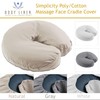 Body Linen Simplicity Poly Cotton Massage Face Cradle Covers (Natural,