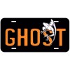 White Ghost Black Aluminum Novelty Car License Plate