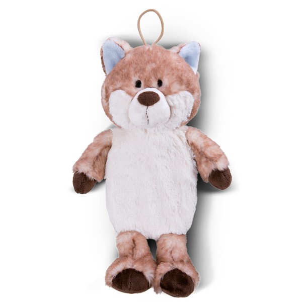 NICI 47298 Snow Fox 350 ml - 2 in 1: Soft Cuddly Toy & Hot Water Bottle for Girls & Boys - Plush Toy Bed Bottle from 10 Months, Brown/Beige