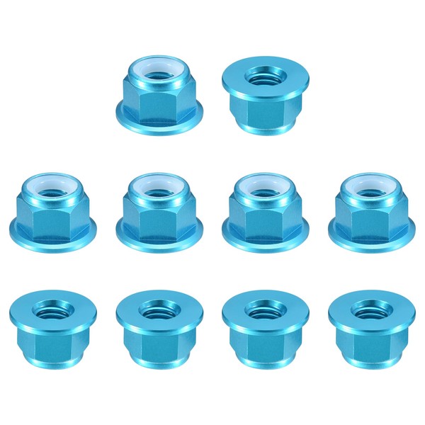 sourcing map Nylon Insert Hex Lock Nuts, 10pcs - M8